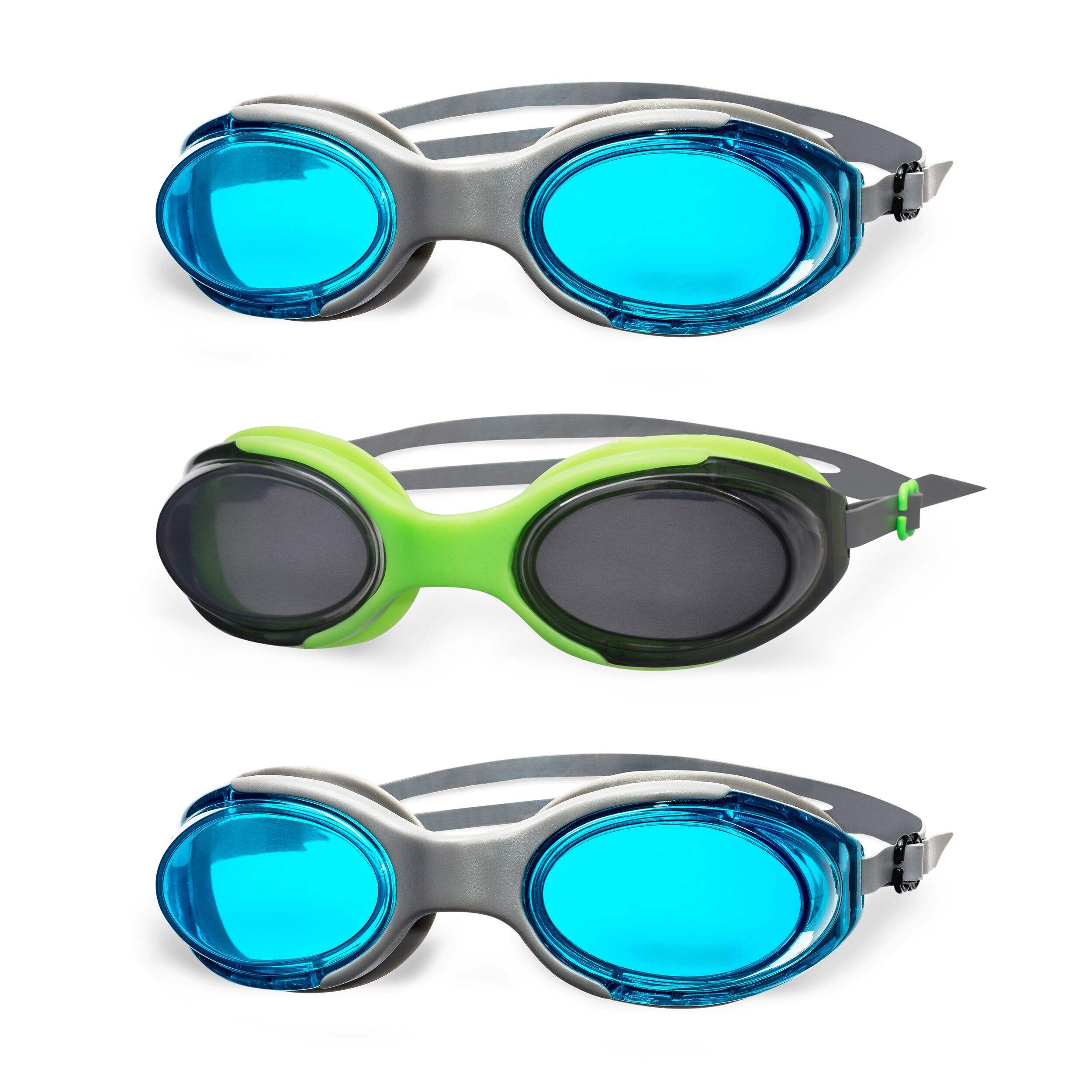 Lunettes de natation pour enfants et adultes à protection UV Outbound, choix varié, paq. 3 Front_Angled_Left