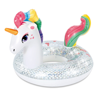 Stella & Finn Inflatable Glitter Unicorn Pool Swim Tube/Float, 33-in Front_Angled_Left