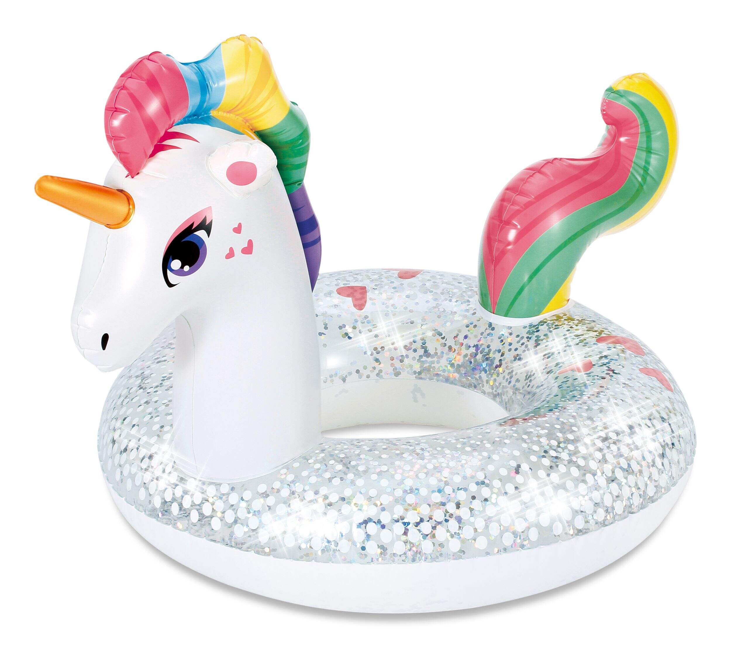 Licorne brillante gonflable de piscine Stella & Finn, 33 po Front_Angled_Left