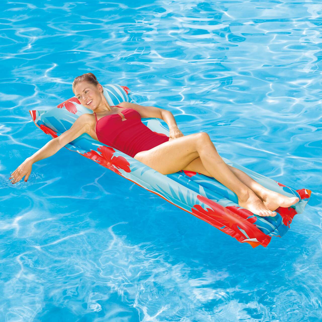 Aqua Inflatable/Foam Fold-and-Go Travel Pool Float/Lounger