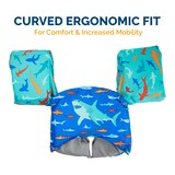 SwimWays Sea Squirts Floating Kids' Swim Trainer, Blue, Age 5+ Back_Flat