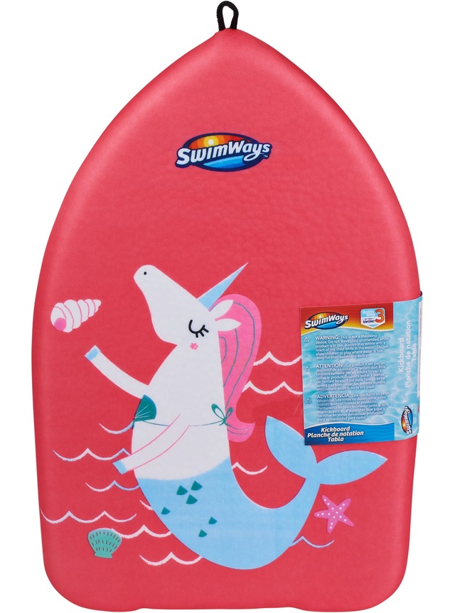 Swimways Floating Kids' Swimming Kickboard, 16in, Assorted Colours