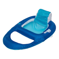 SwimWays Spring Float Pool Recliner, Assorted Front_Three_Fourths_Angled_Left