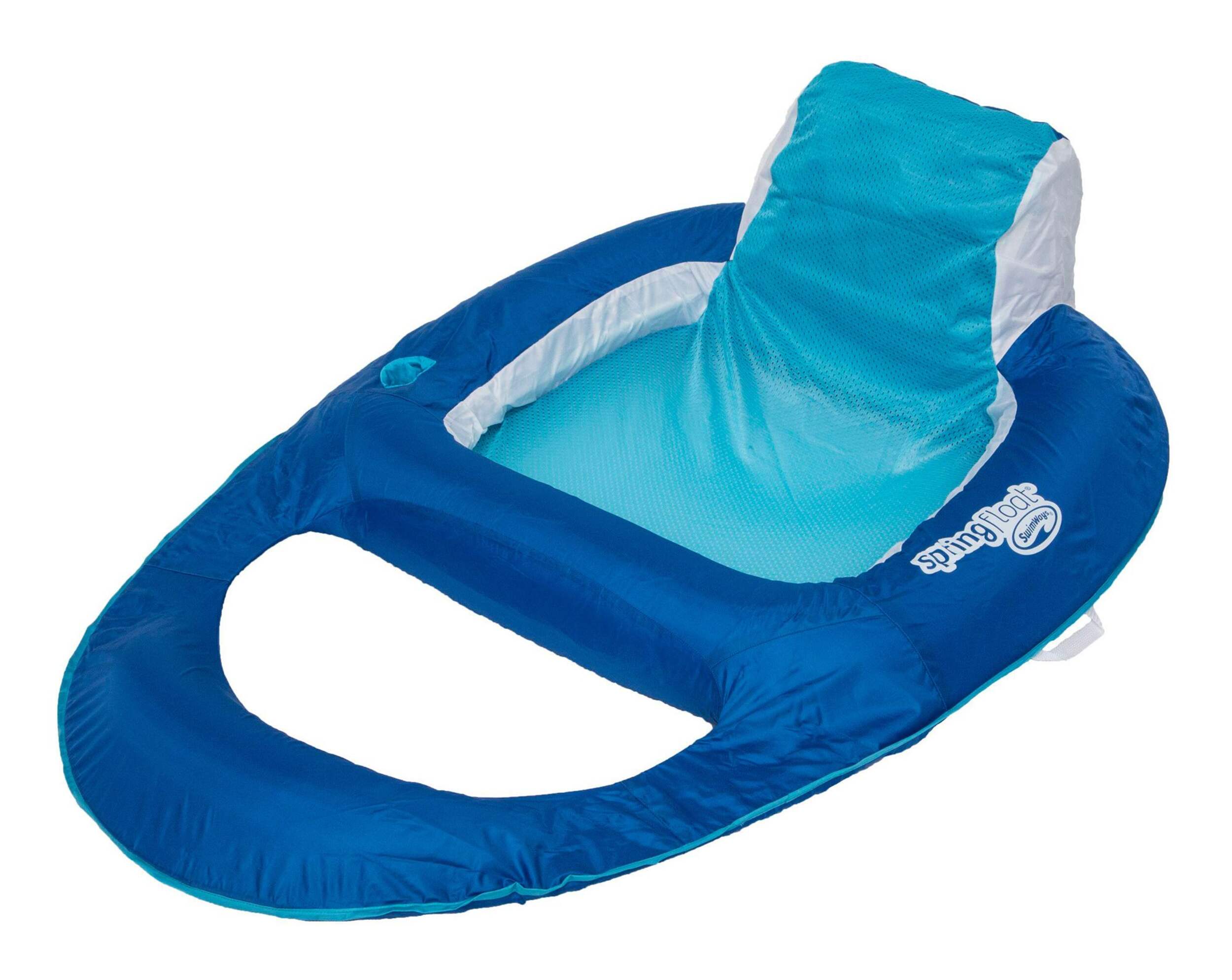 SwimWays Spring Float Pool Recliner, Assorted Front_Three_Fourths_Angled_Left