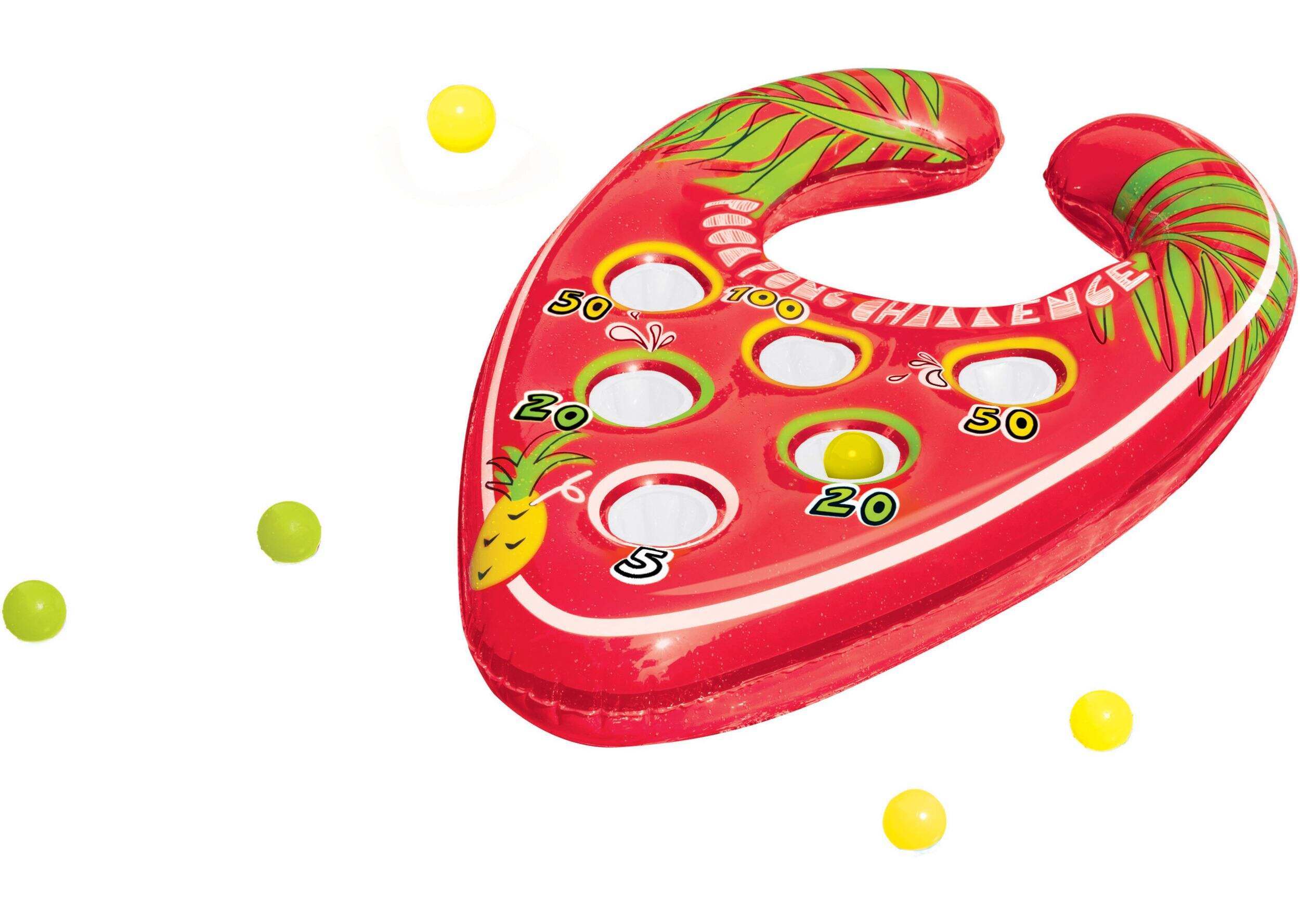 Banzai Inflatable Pool Pong Throwing Game, 42 x 28-in Front_Angled_Left