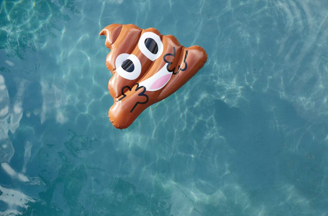 Inflatable Pool Stink Emoji, 48-in