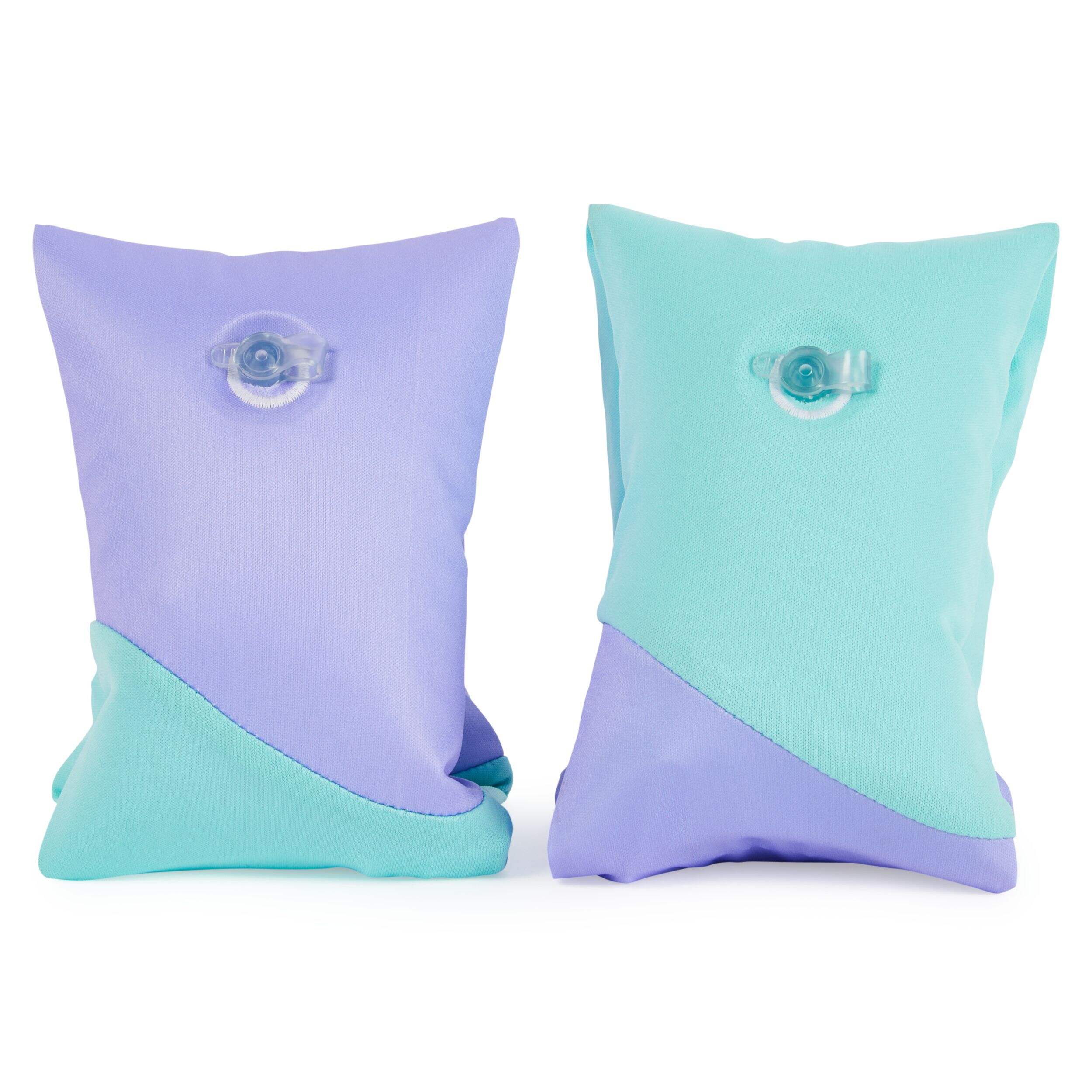 Swimways Swimmies Fabric-Covered Kids' Arm Floats, Swim Aid, Purple, Ages 3+ Front_Flat