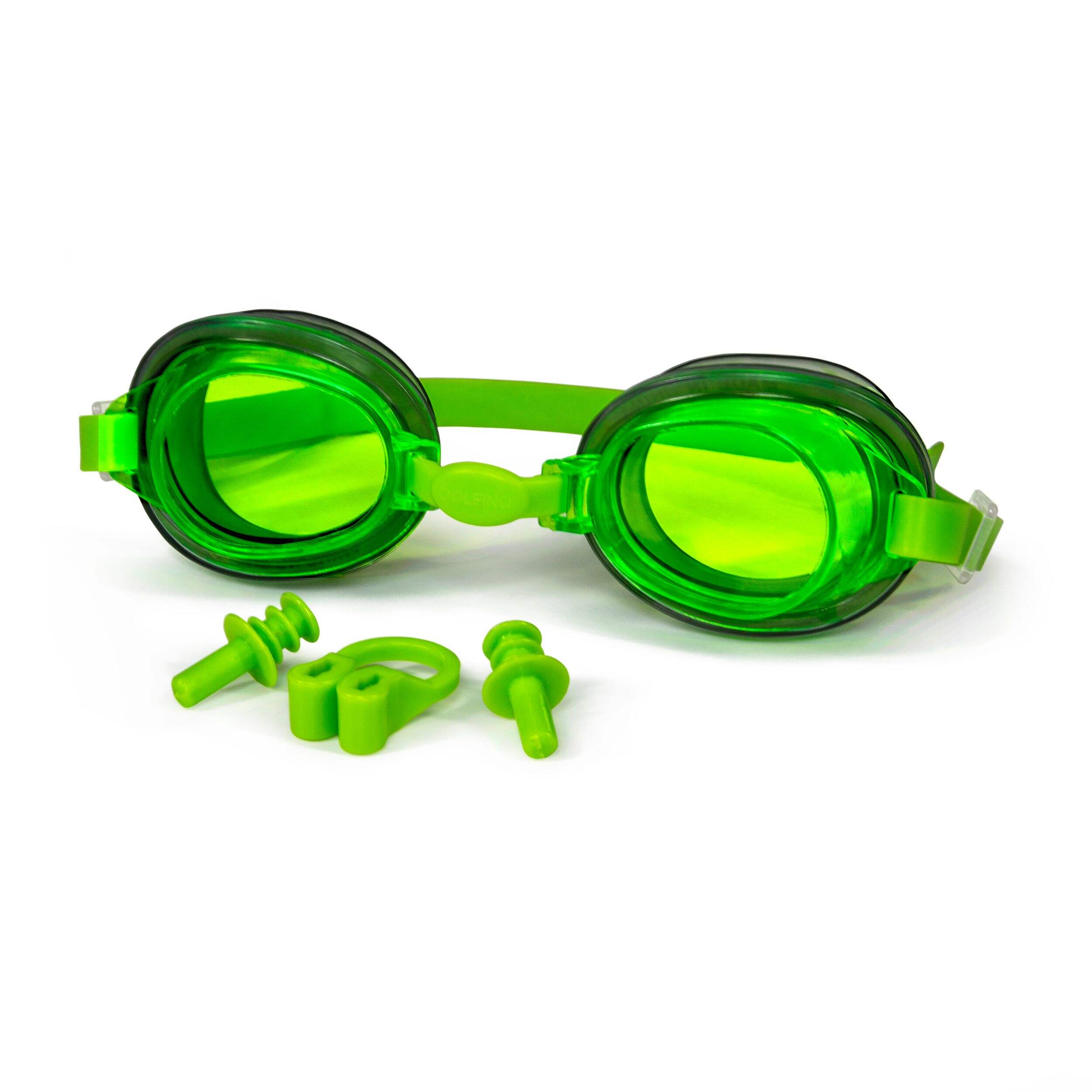 Outbound Anti-Fog UV-Protected Kids' Swim Goggles, Green, Ages 4+ Composite_or_Mixed