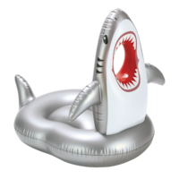 Stella & Finn Inflatable Ride-On Shark Pool Float/Lounger, Grey, 60-in Front_Angled_Right