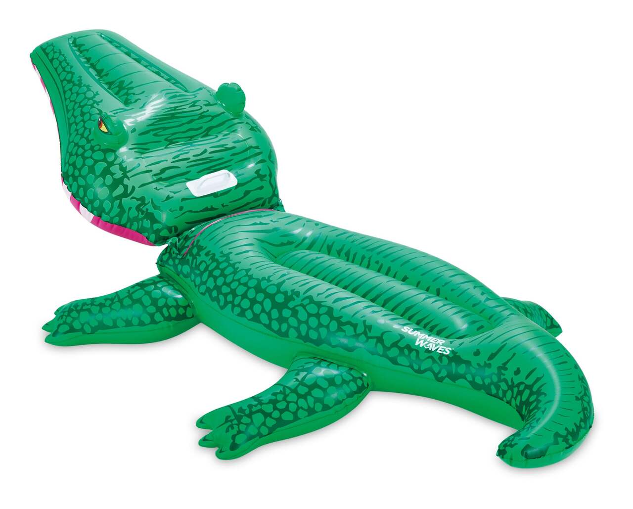 Stella & Finn Inflatable Ride-On Alligator Toy Pool Float/Lounger & Game,  6-Balls