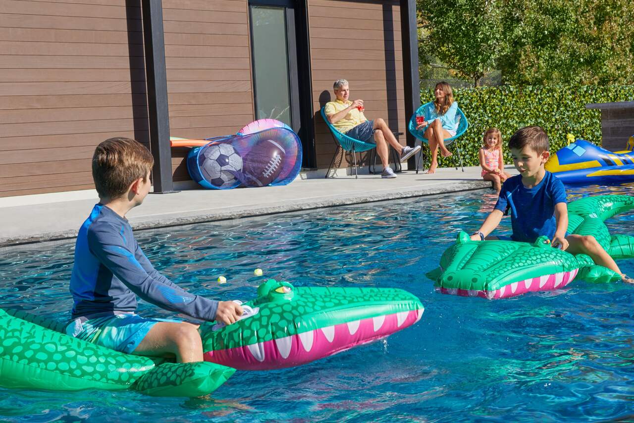 Liliful 49 Inch Inflatable Alligator Pool Float Floating Alligator Decoy  for Pool Long Inflatable Crocodile Alligator Toy for Adults Swamp Safari