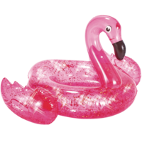 Stella & Finn Inflatable Confetti Ride-On Flamingo Pool Float/Lounger, Pink Front_Angled_Right