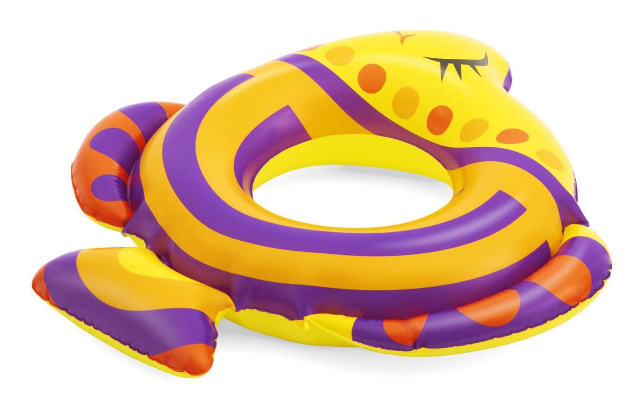 AASA Fish Swim Ring Striped Design Swimming Ring/Tube for Kids Teen  (Multicolor)