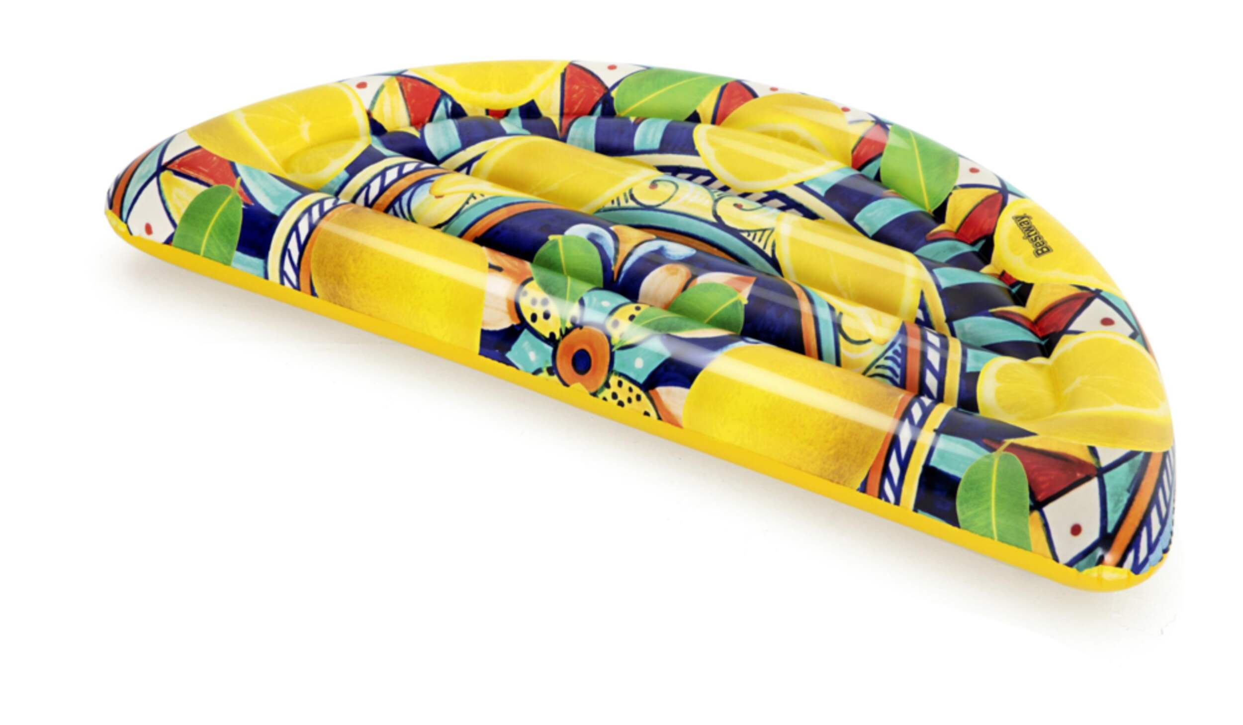 H2OGO!™ Splash of Sicily Inflatable Pool Float/Lounger, 67 x 35-in, Yellow Front_Angled_Left
