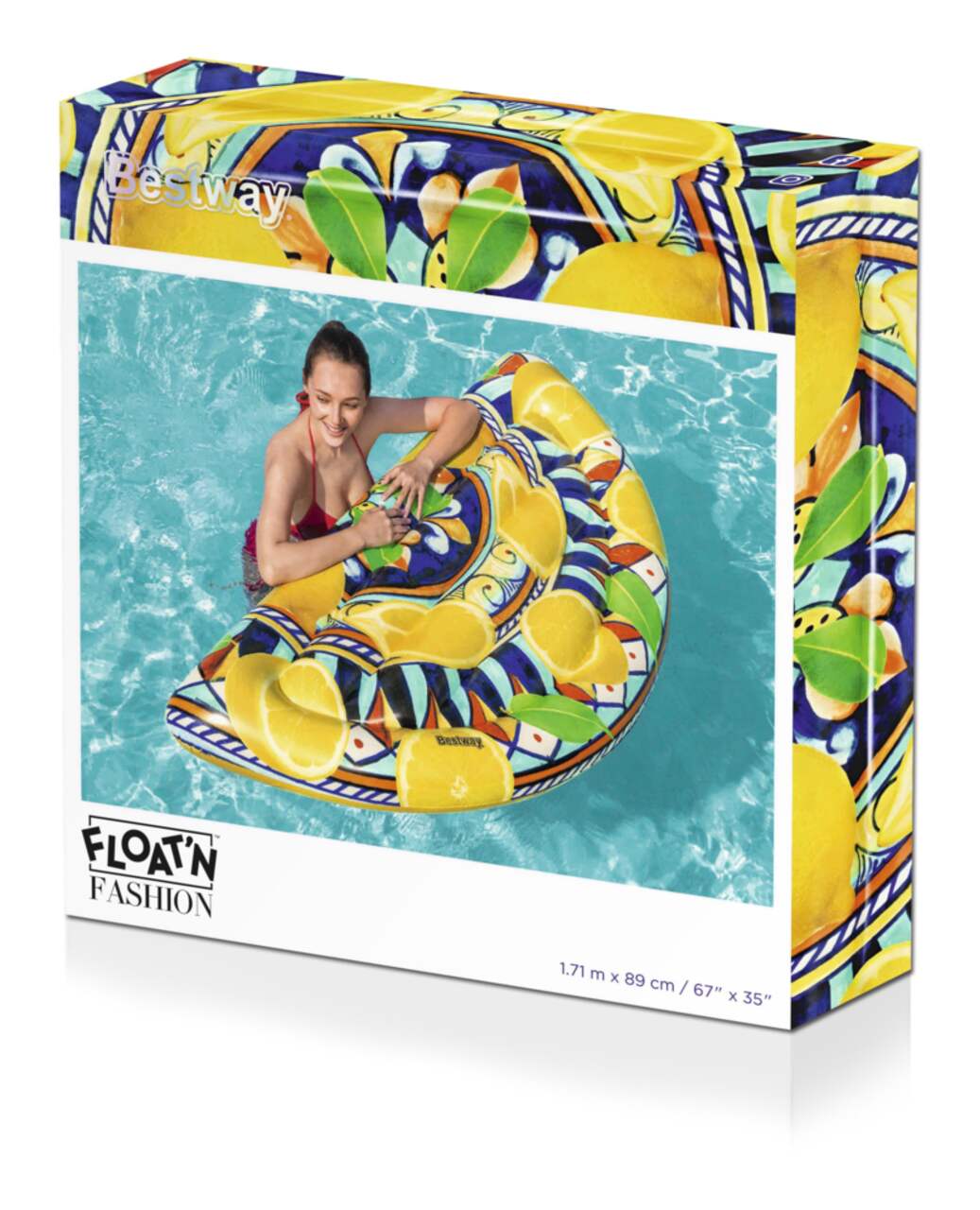H2OGO!™ Inflatable Round Geometric Pool Swim Float/Tube, 14-in, Assorted  Colours