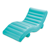 Stella & Finn Aqua Chaise Inflatable Premium Pool Lounger, Blue, 68-in Front_Angled_Left