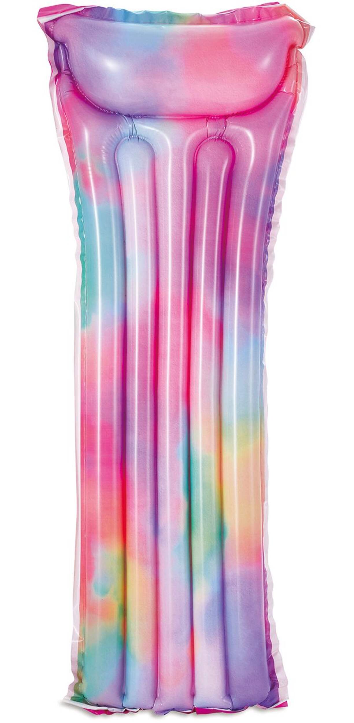 Stella & Finn Inflatable Bright Tie-Dye Pool Float/Lounger, 66-in Overhead_Flat