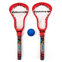 Lacrosse Stick Set, Multi-Coloured, 2-pk, Ages 5+, for Beach/Pool Fun Activities