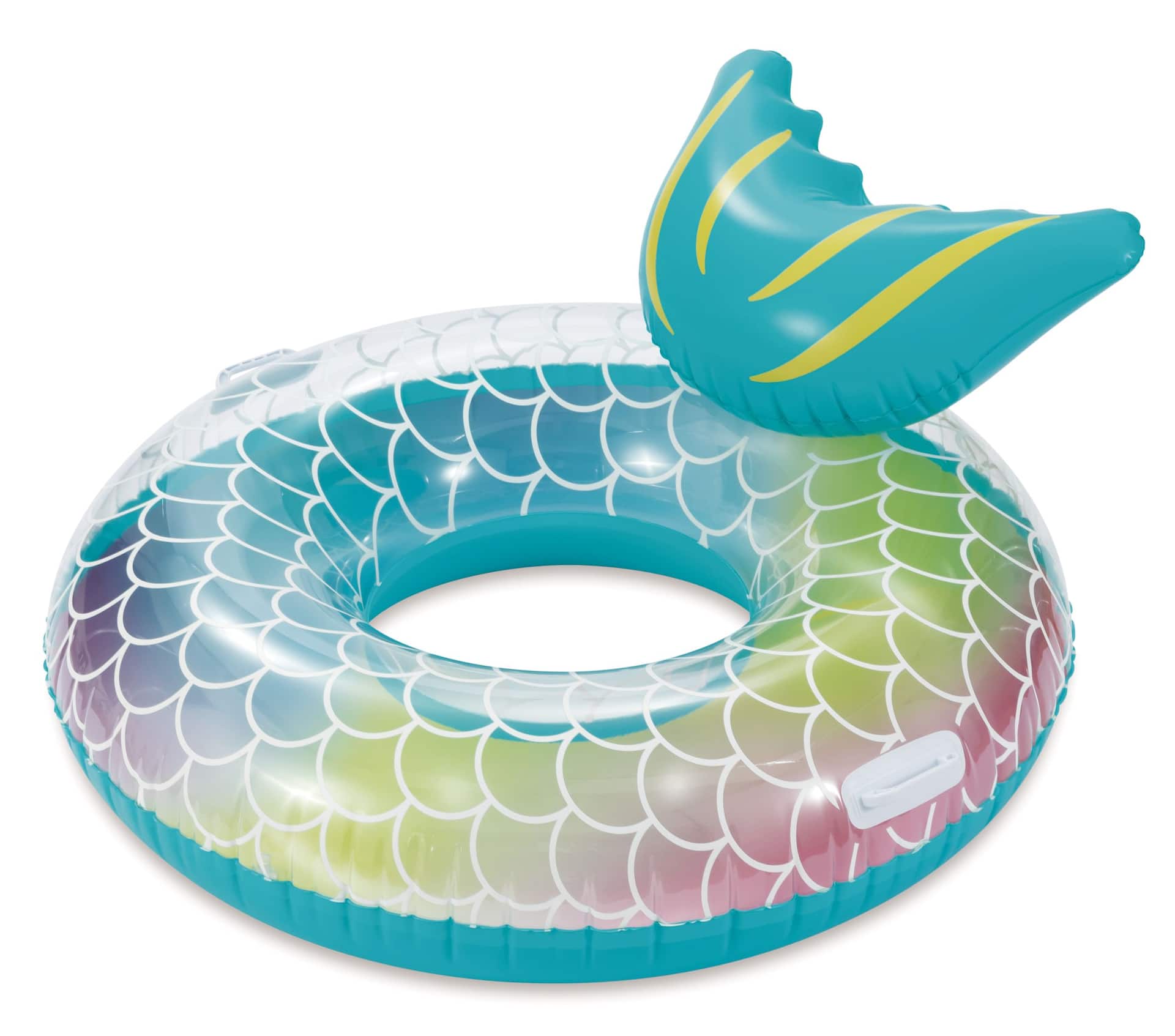 Stella and Finn Inflatable Round Pool Swim Float/Tube, with Pillow, 48-in