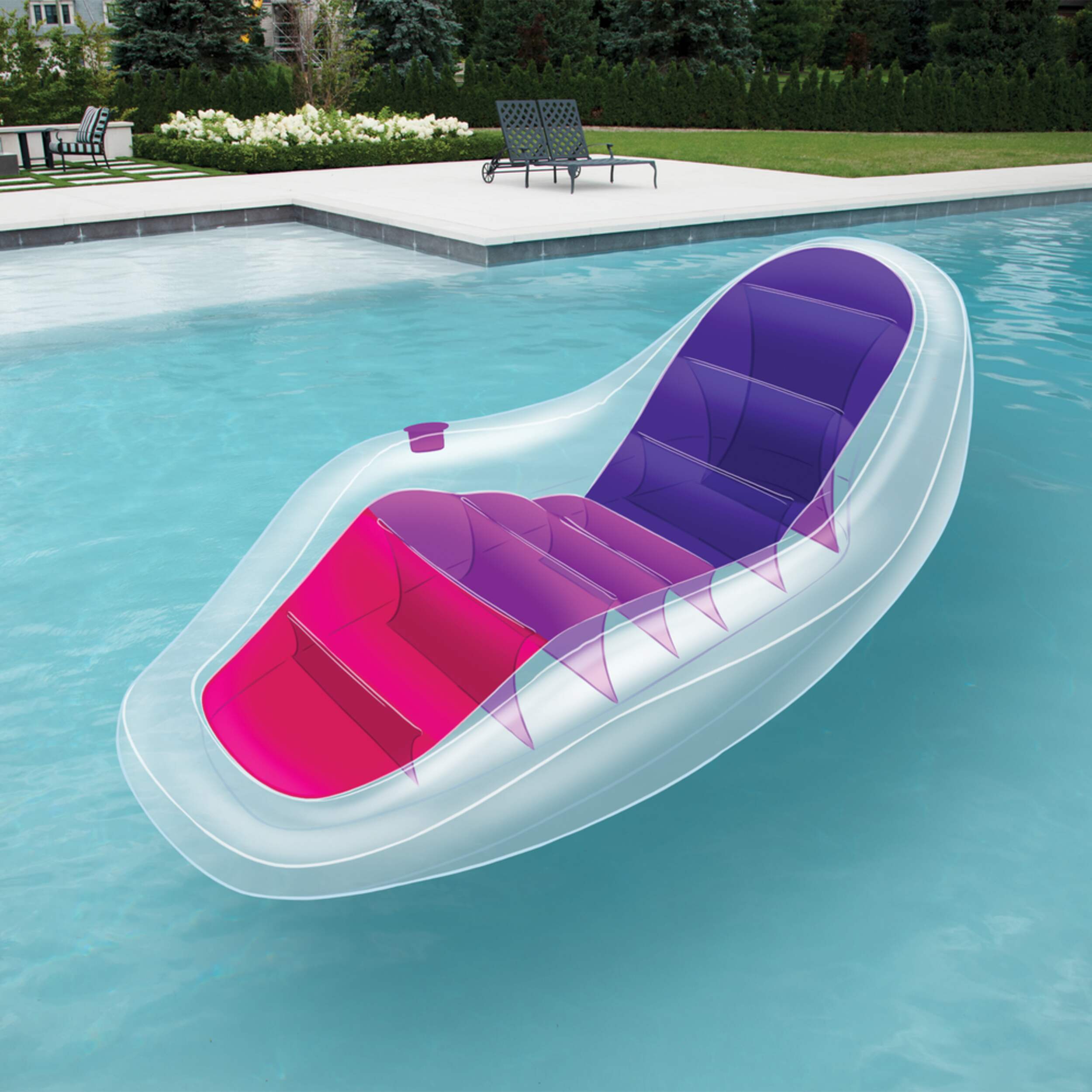 Swimways Dry Float Inflatable Lazy Pool Float/Lounger, 79 x 41in