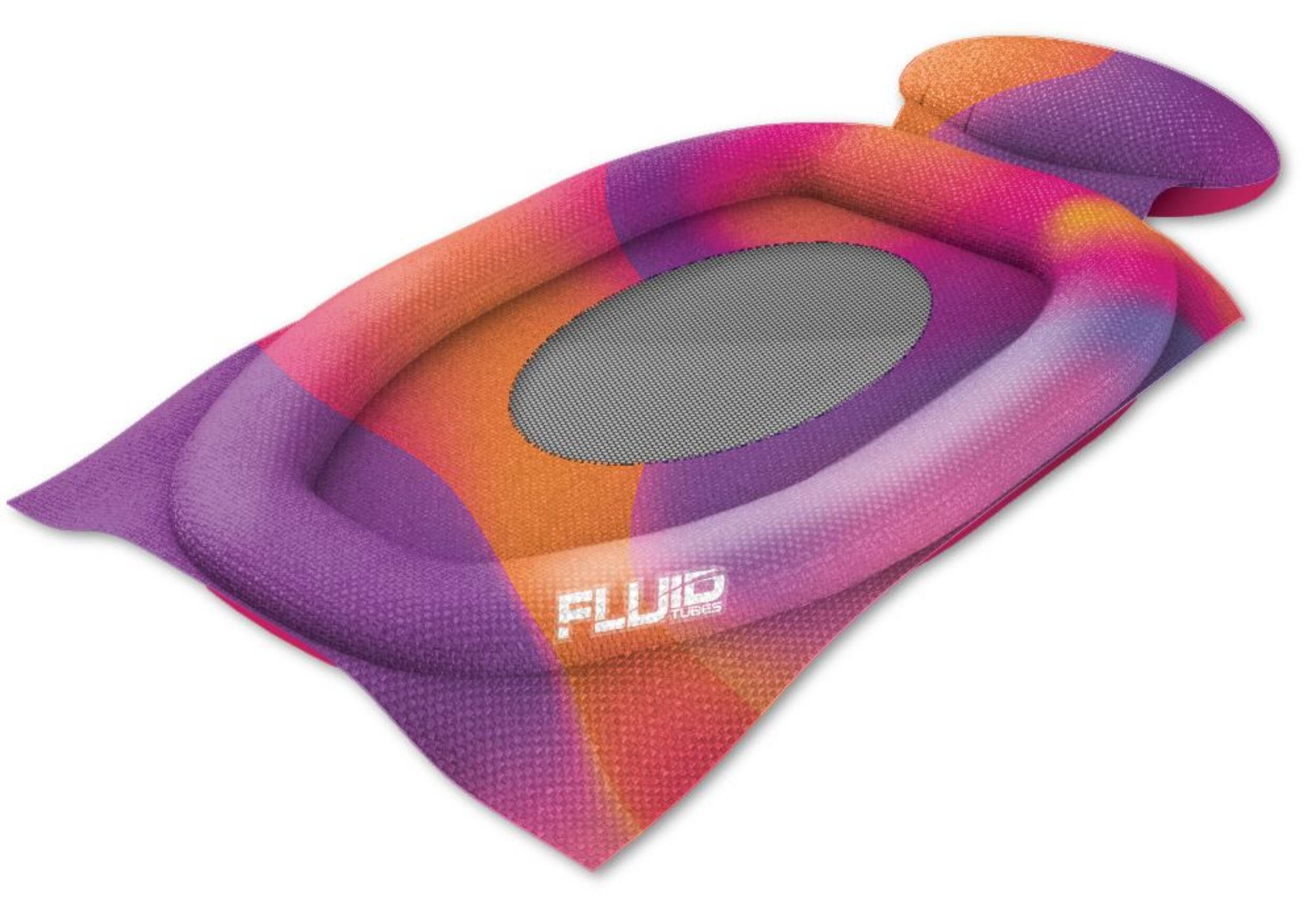 Fluid Roll'N Float Inflatable Pool & Beach Lounger, 60 x 36-in (152.4 x 76.2 cm), Purple Overhead_Plunge