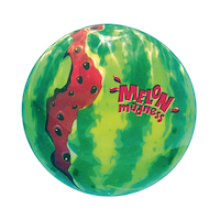 Watermelon Melon Madness Pool Ball, Red/Green, 9-in, for Beach/Pool Fun Activities