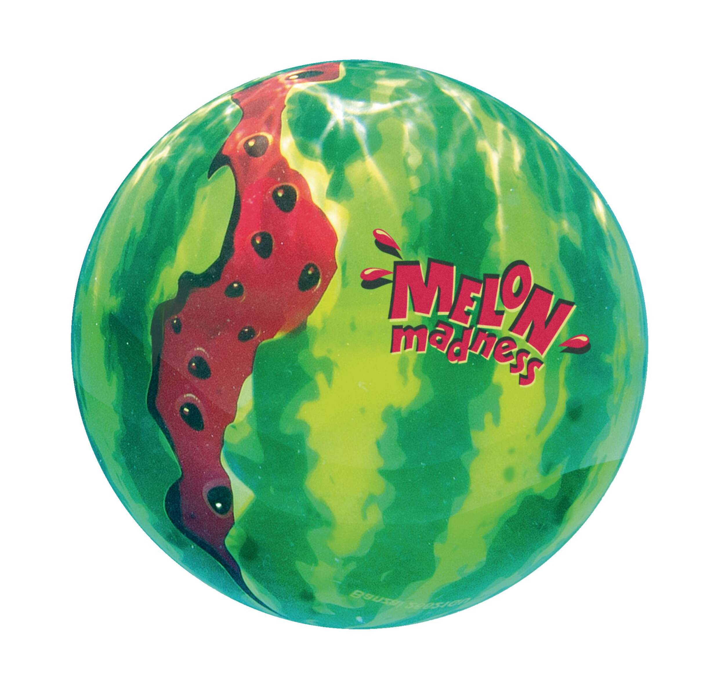 Watermelon Melon Madness Pool Ball, Red/Green, 9-in, for Beach/Pool Fun Activities Front_Flat