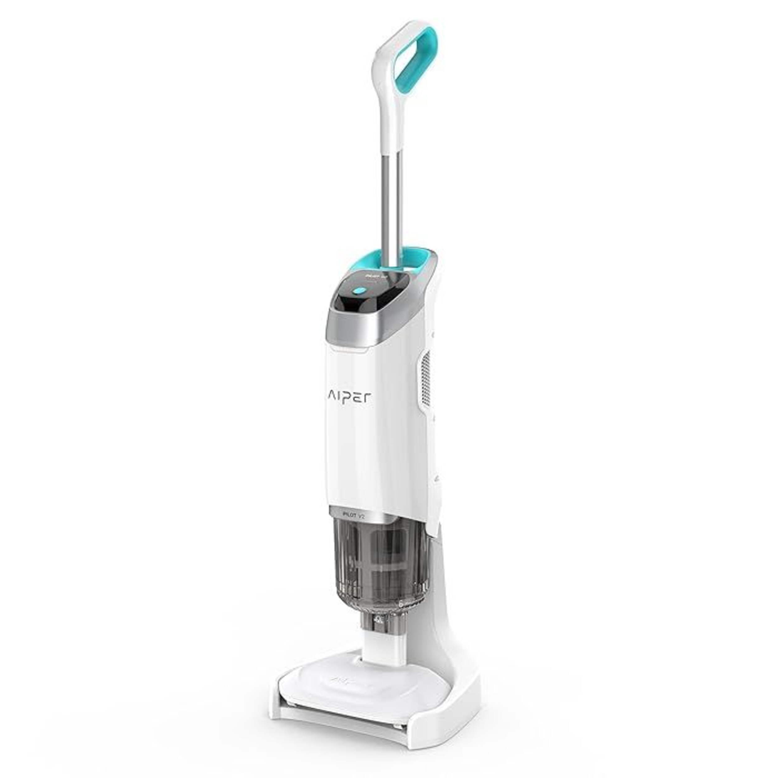 Aiper Pilot V2 Cordless Rechargeable Handheld Pool & Hot Tub Vacuum for Above-Ground & In-Ground Pools Front_Angled_Left