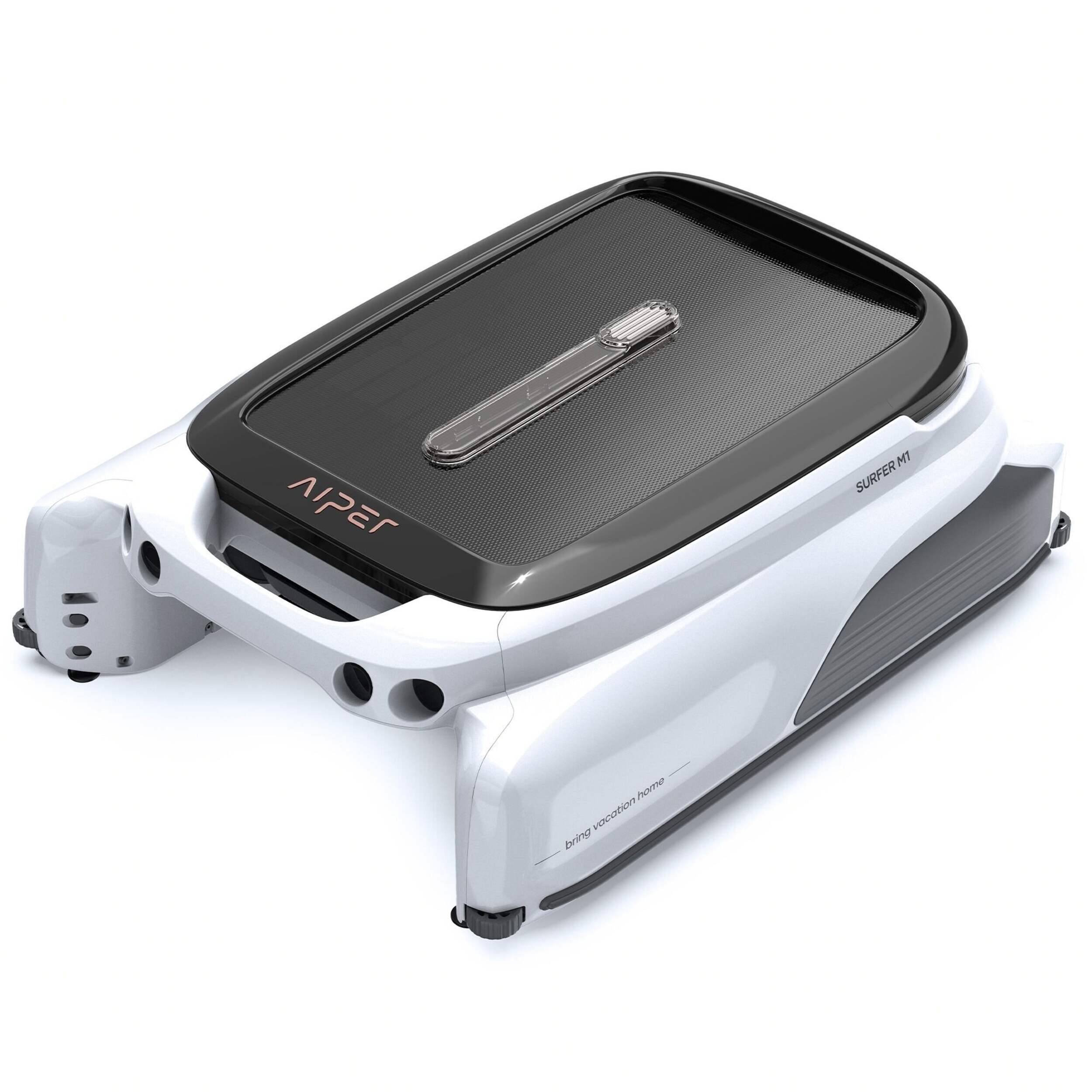 Aiper Surfer M1 Solar Powered Cordless Robotic Pool Skimmer with Smart Navigation & Ultrasonic Detection, for In/Above-Ground Pools Front_Angled_Left