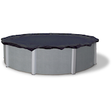 Bâche d’hiver de piscine hors terre ronde bronze Blue Wave, 18 pi Front_Elevated