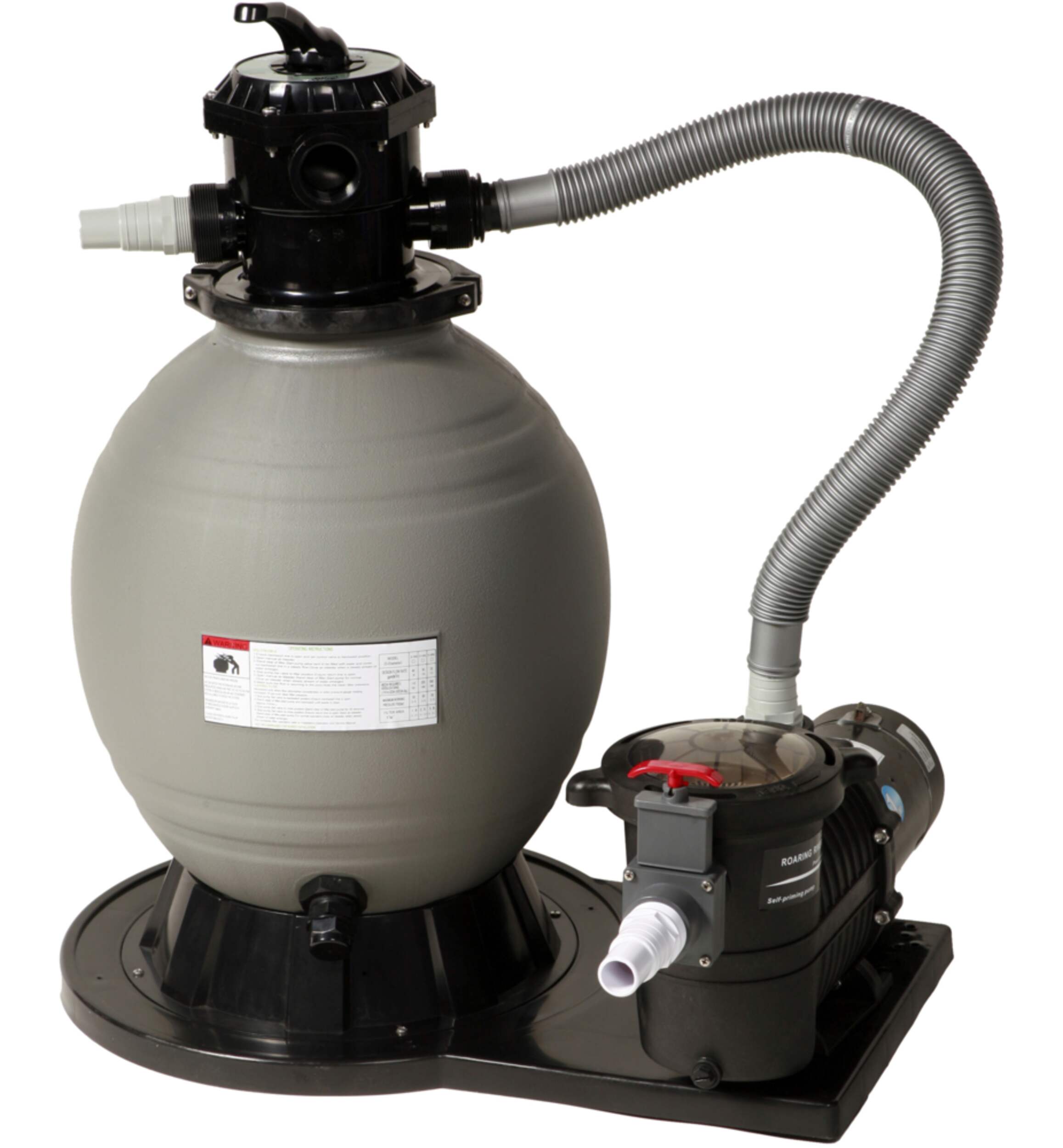 Blue Wave Sand Above Ground Pool Filter System, with 1HP Pump, 18-in Front_Angled_Left