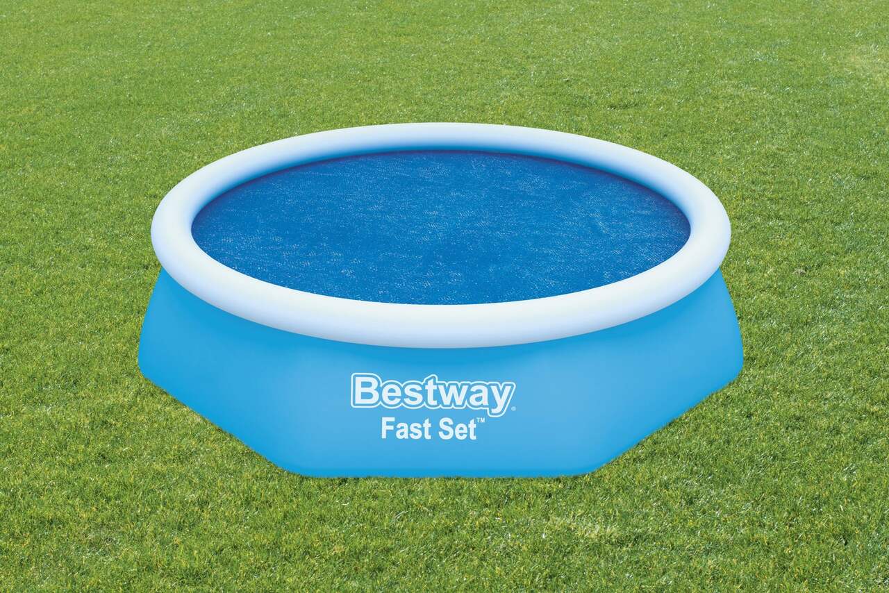 Bestway Solar Pool Cover for Fast Set Steel Pro Paddling Swimming Pool 8ft  10ft