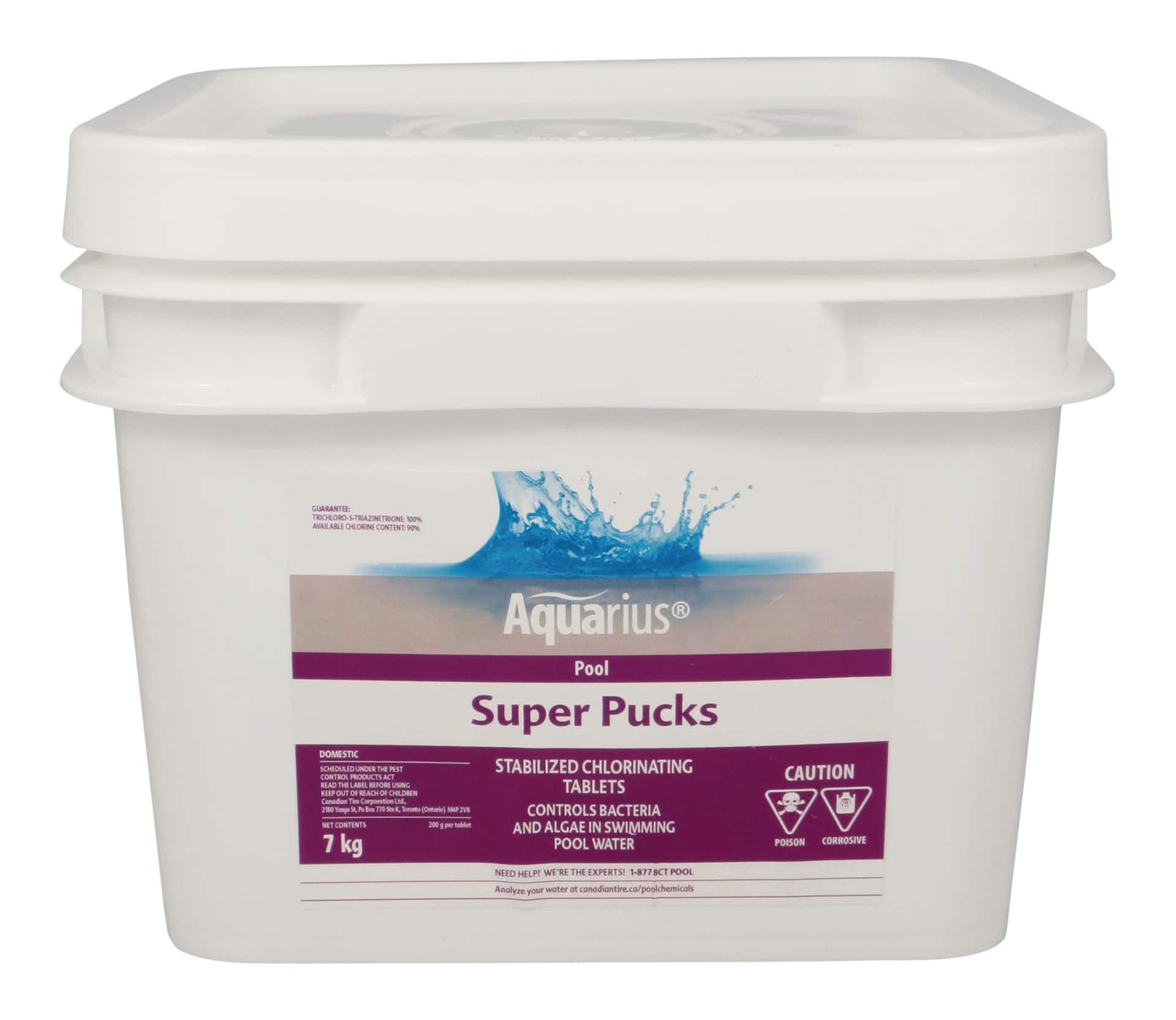 Aquarius Super Pucks - Stabilized Chlorine Pool Pucks, 7-kg