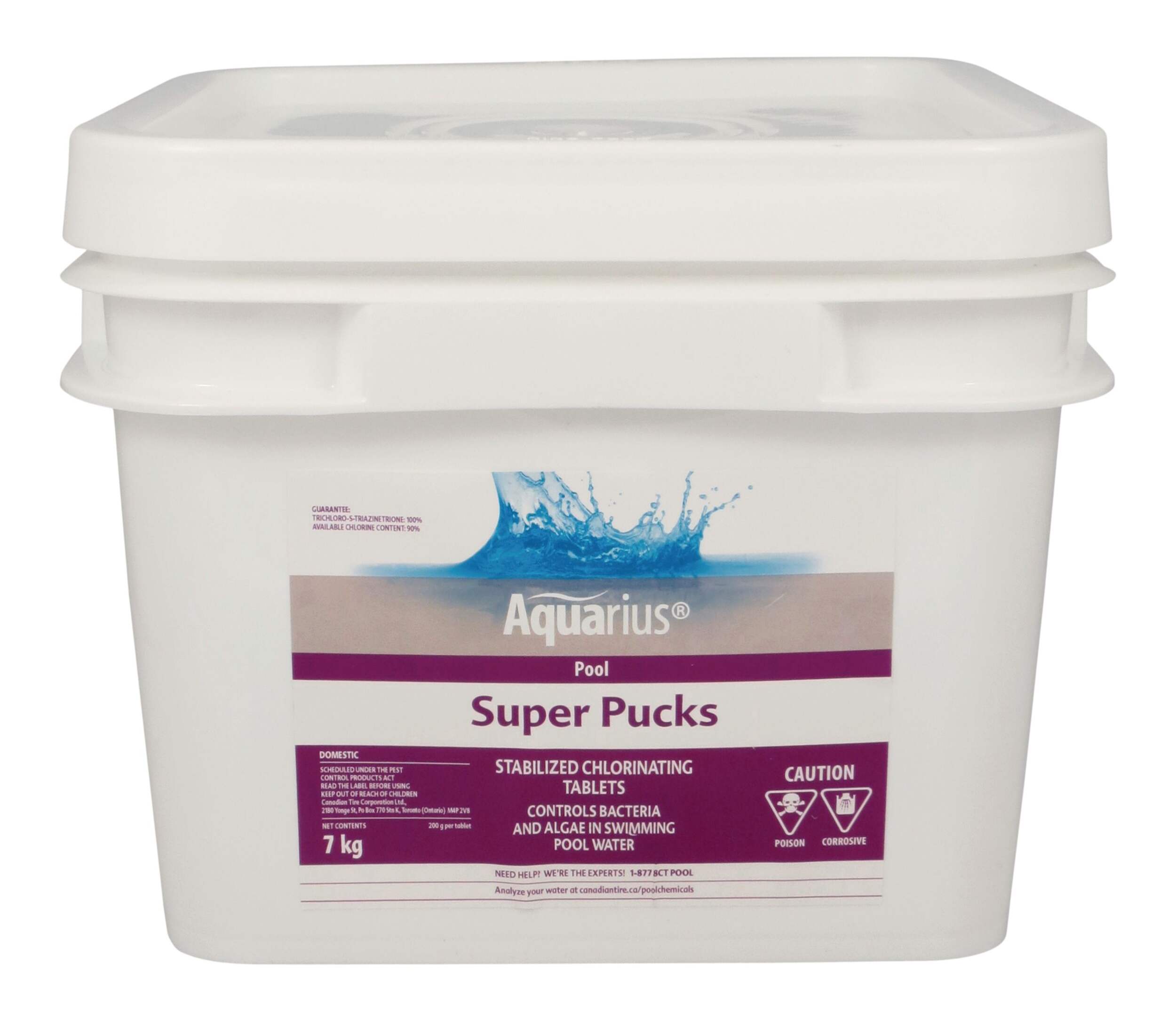Aquarius Super Pucks - Stabilized Pool Chlorine Pucks, 7-kg Front_Elevated