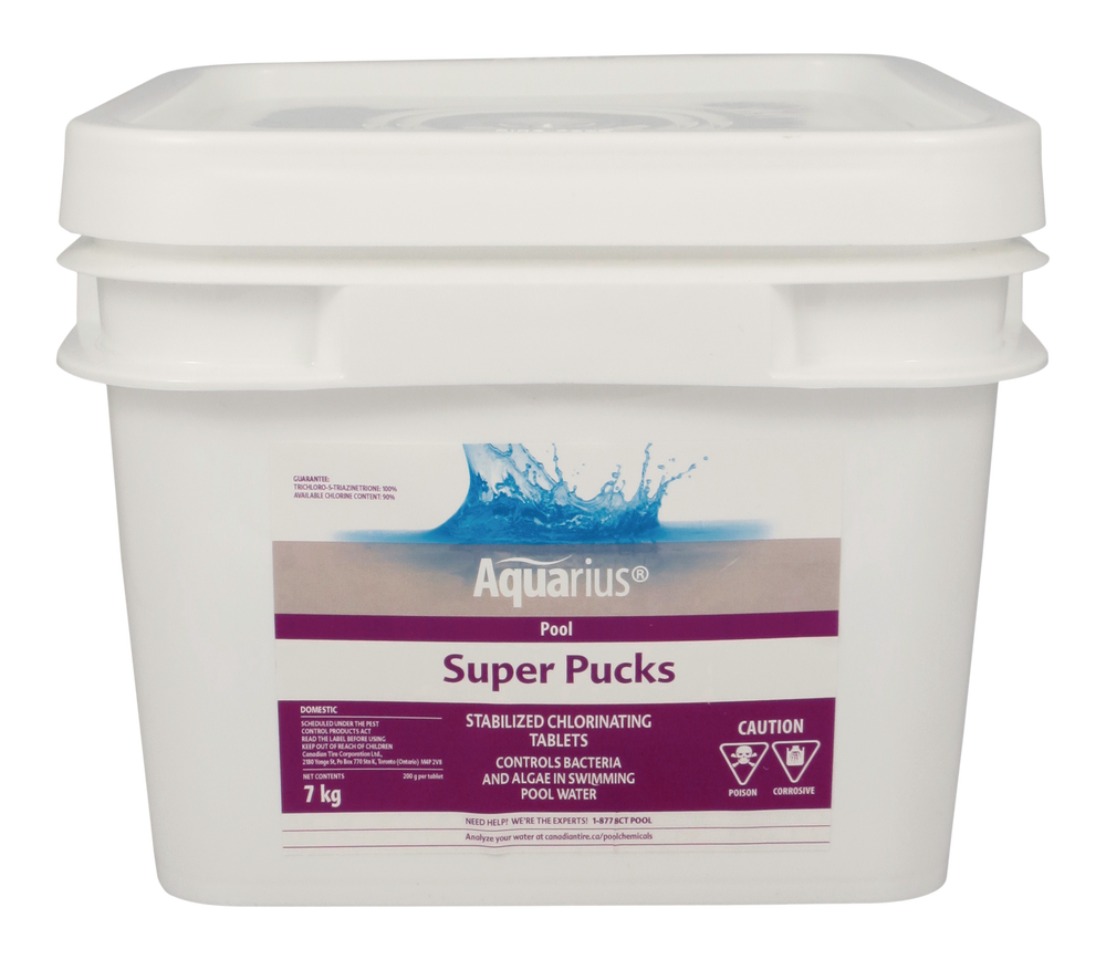 Aquarius Stabilized Chlorine Pool Super Pucks, 7kg Canadian Tire