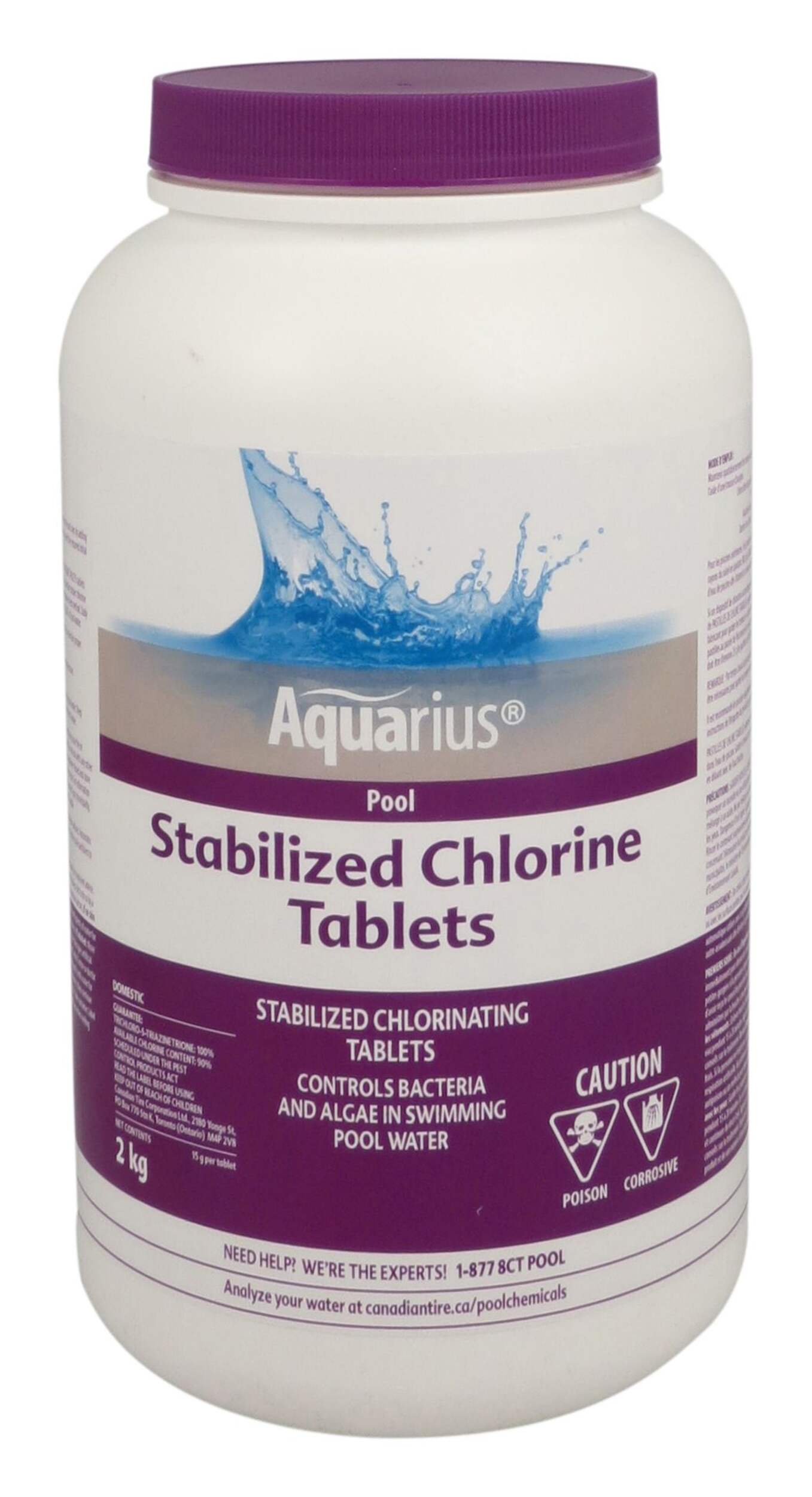Aquarius Stabilized Chlorine Tablets, 2-kg Front_Elevated