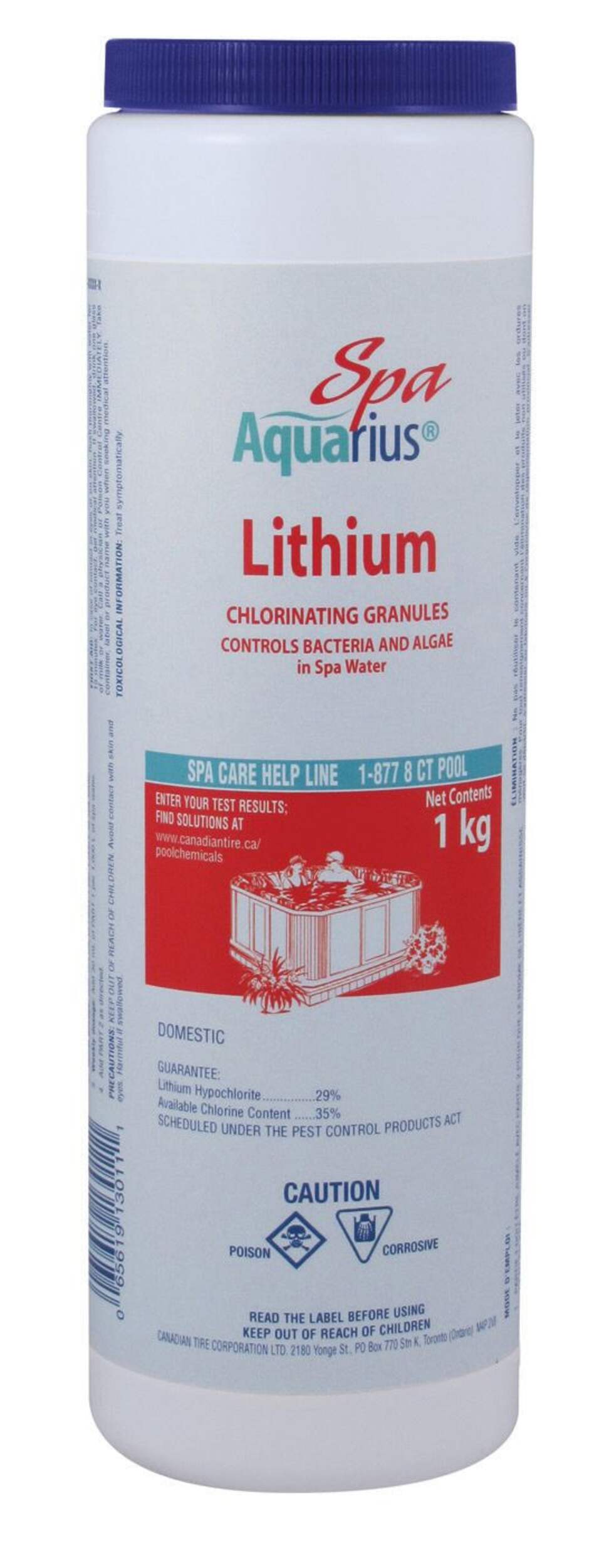 Aquarius Spa Lithium, 1 kg Front_Angled_Right
