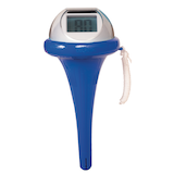 GAME Floating Digital Pool Thermometer with LCD Screen, reads Celsius & Fahrenheit, Blue Front_Flat