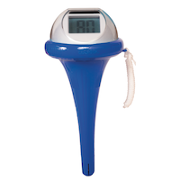 GAME Floating Digital Pool Thermometer with LCD Screen, reads Celsius & Fahrenheit, Blue Front_Flat