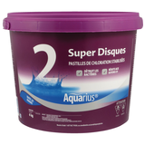 Pastilles de chlore stabilisé Aquarius Étape 2, super disques, 4 kg Front_Flat