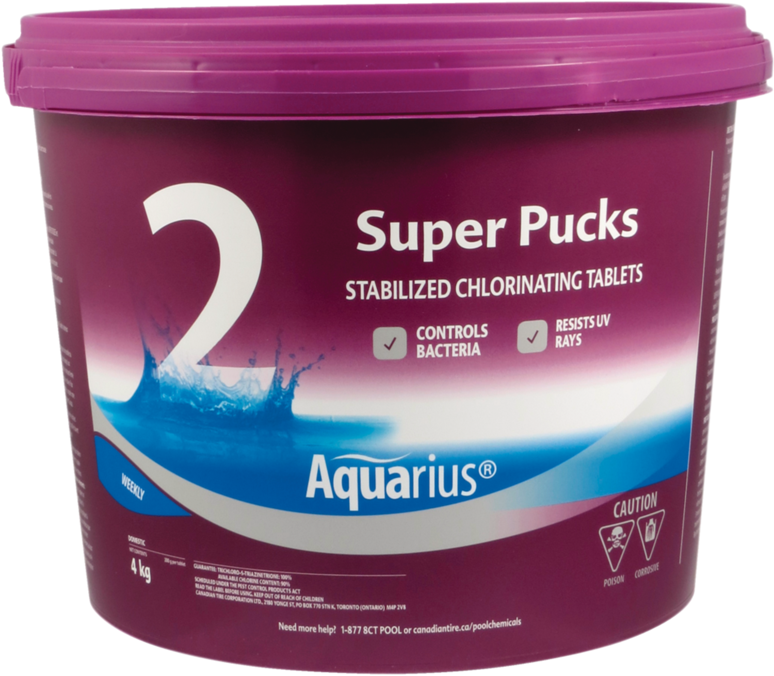 Aquarius Step 2 Super Pucks Water Stabilized Chlorinating Tablets, 4-kg Front_Flat