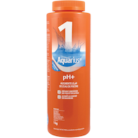 Aquarius pH+ Step 1, augmente le pH de l'eau de piscine, 1 kg Front_Flat