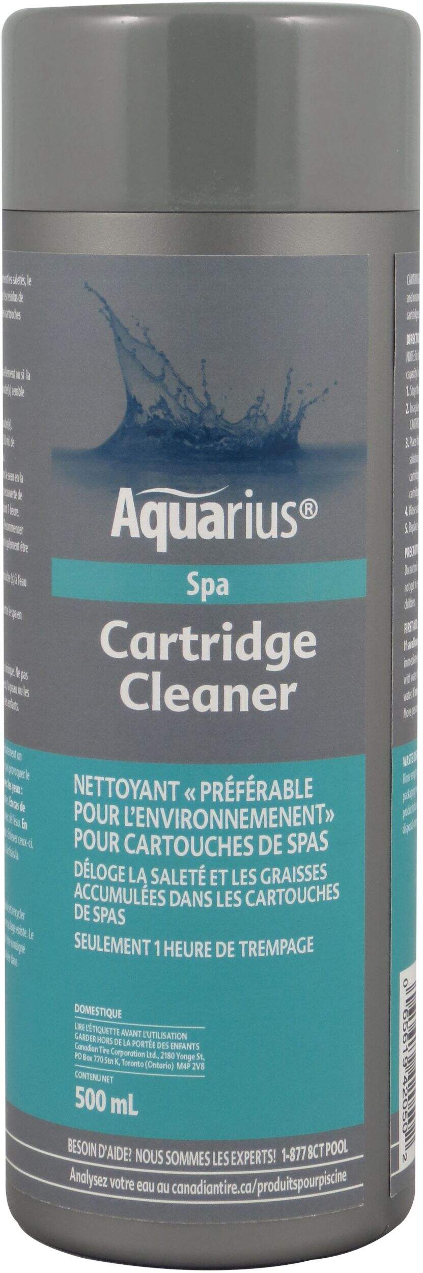Nettoyant pour cartouche de filtre de spa Aquarius, 500 mL Front_Flat