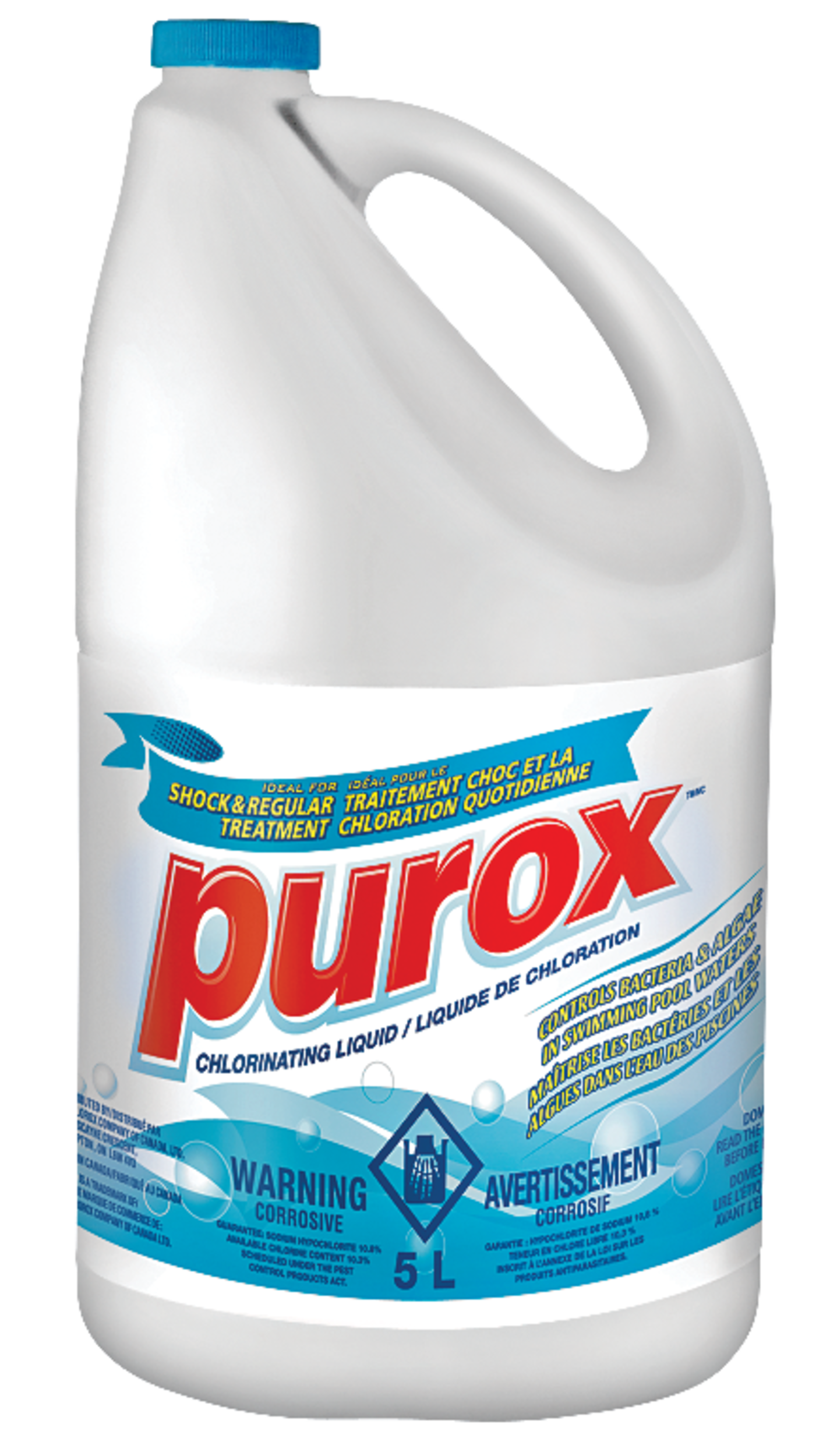 Purox Liquid Chlorine, 5-L Front_Flat