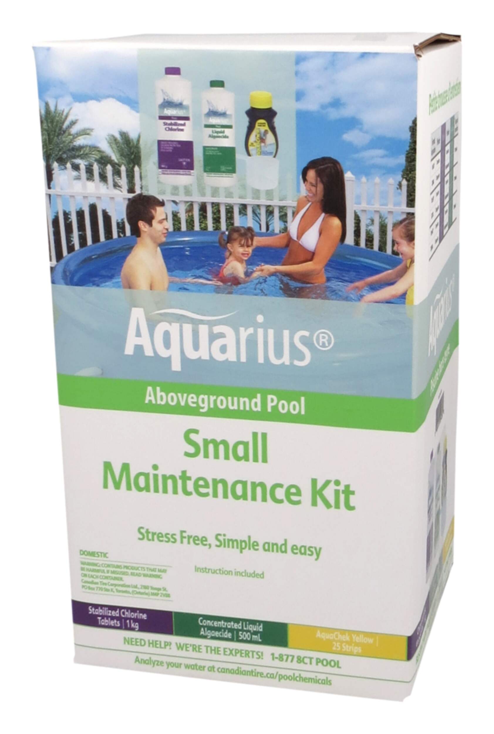 Aquarius Small Maintenance Kit for Above Ground Pool Front_Angled_Left