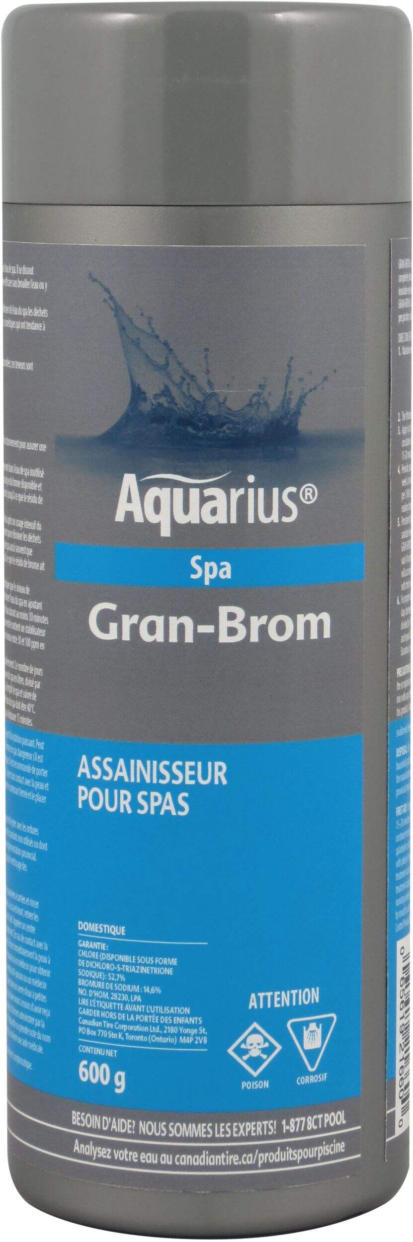 Assainisseur pour spas Aquarius Gran-Brom, 600 g Front_Flat