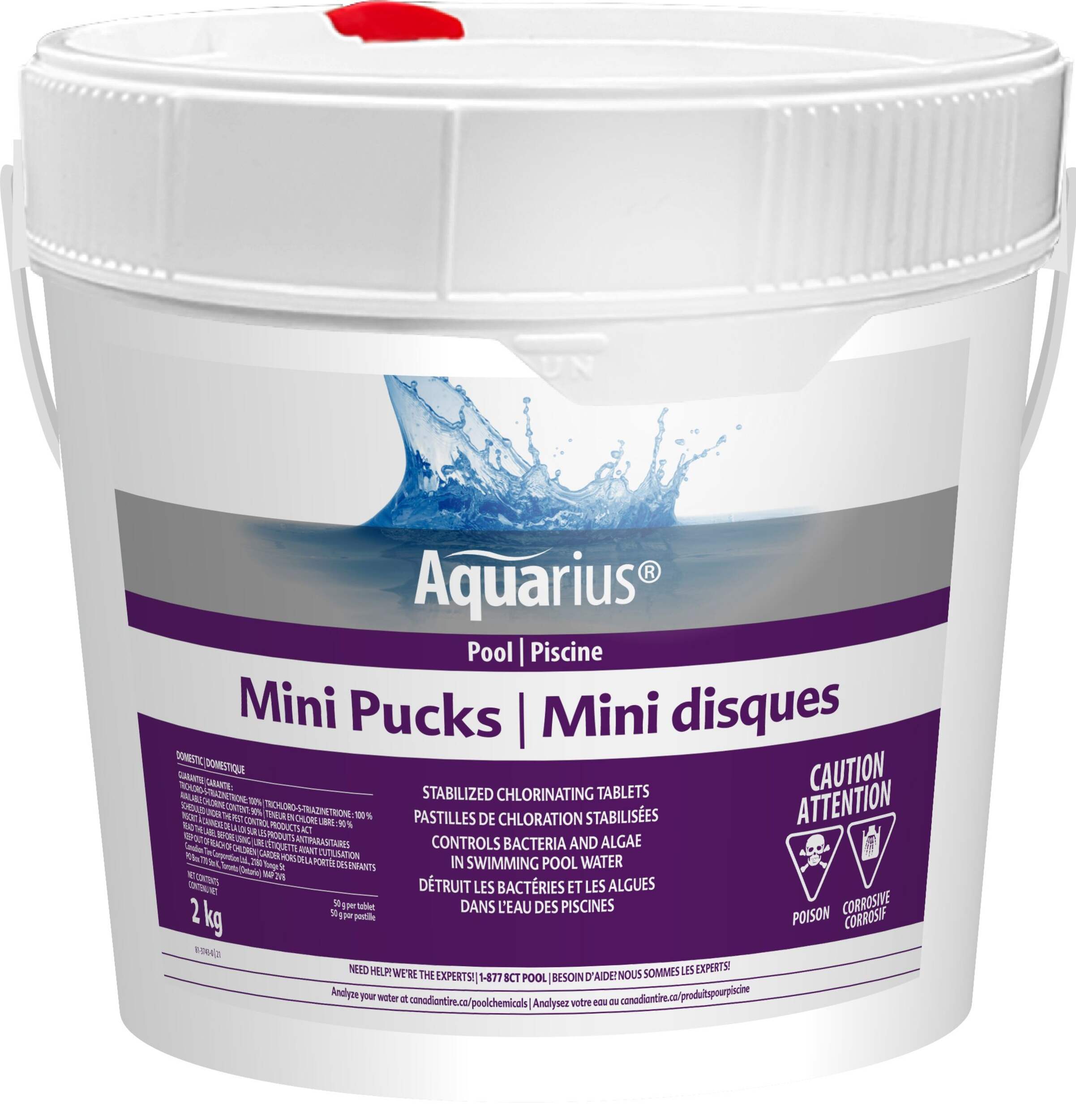 Aquarius Mini Pucks Stabilized Chlorine Tablets, 2-kg Front_Elevated