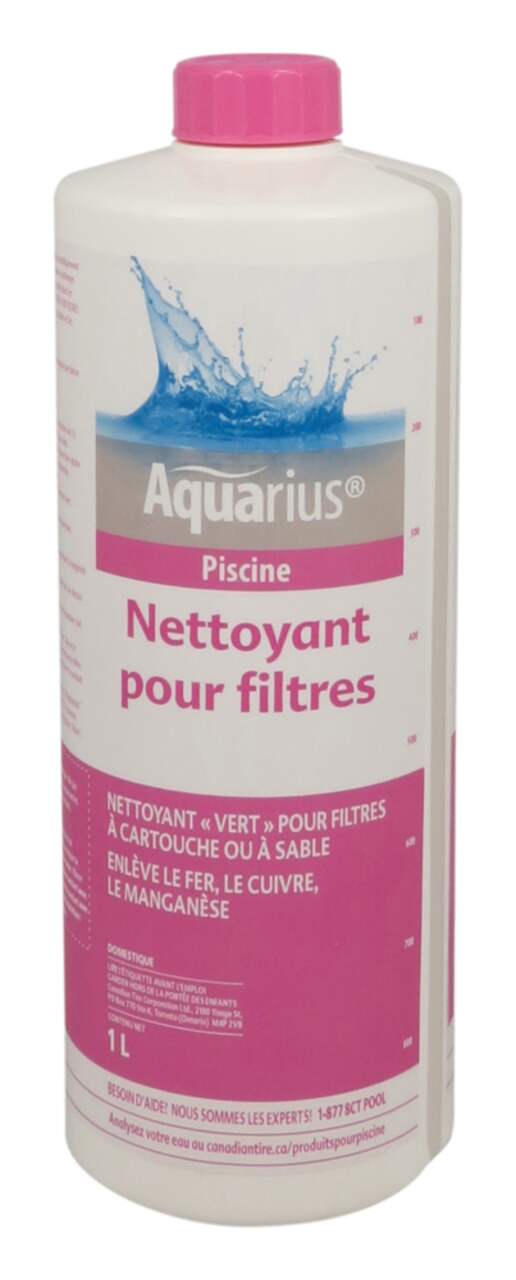 Nettoyant pour filtre de piscine Aquarius qui nettoie le sable et le  contenu du filtre à cartouche, 1 L