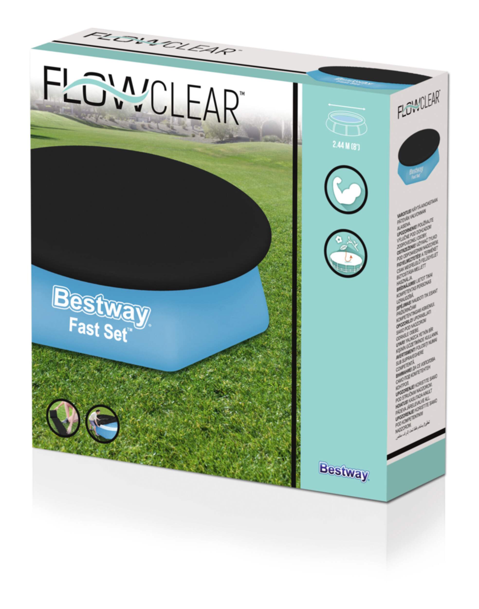 Bestway Flowclear™ Fast Set Debris Pool Cover, Black, 8ft Canadian Tire