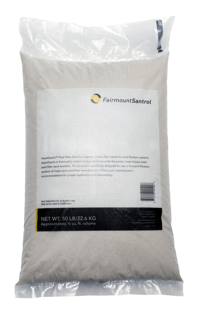 FairmountSantrol AquaQuartz 20Grade Silica Pool Filter Sand, White, 50